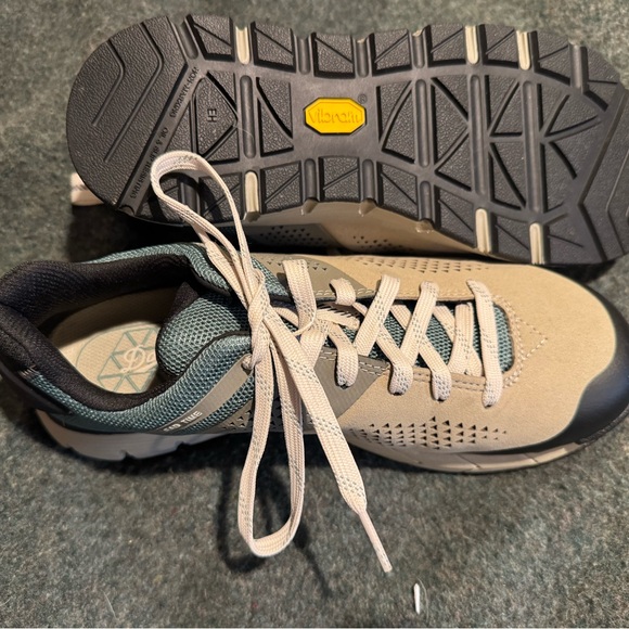 Danner Lead Time Sneaker with Composite Toe in Beige and Turquoise - Picture 2 of 8